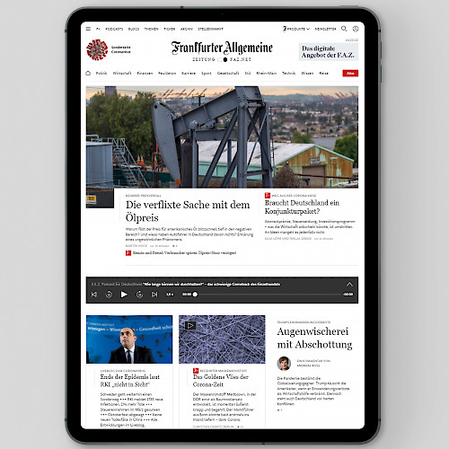 Die FAZ auf dem Tablet