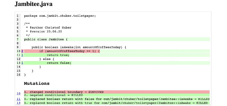 Mutationtests mit Pitest