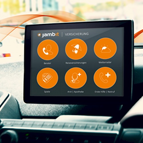 Automotive-App von jambit für ein Versicherungsunternehmen.