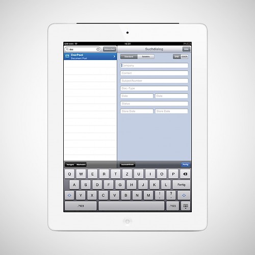 Die DocuWare-App auf dem Tablet