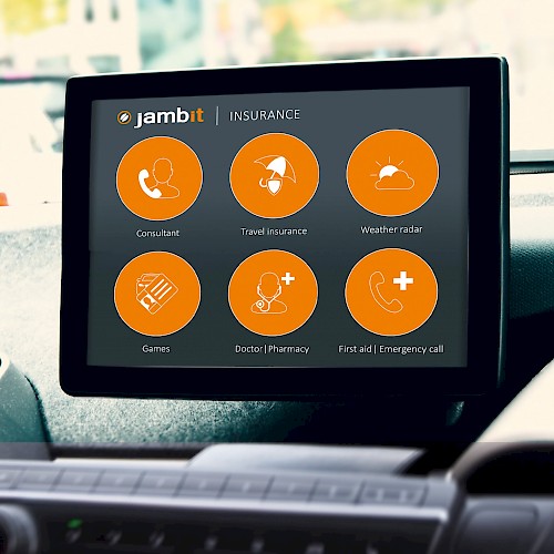 Versicherungs-App im Auto
