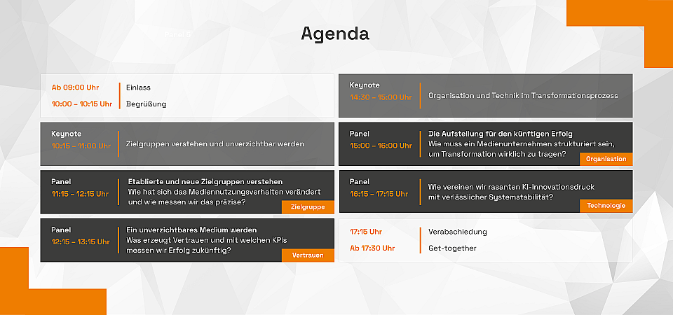 Agenda zur [stei tu:nd] Medienkonferenz 2026 von jambit
