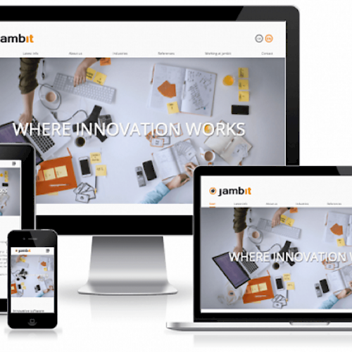 jambit-Website auf verschiedenen Endgeräten