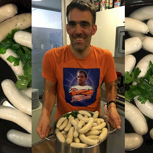 Markus beim jambit Geburtstag-Weißwurstfrühstück