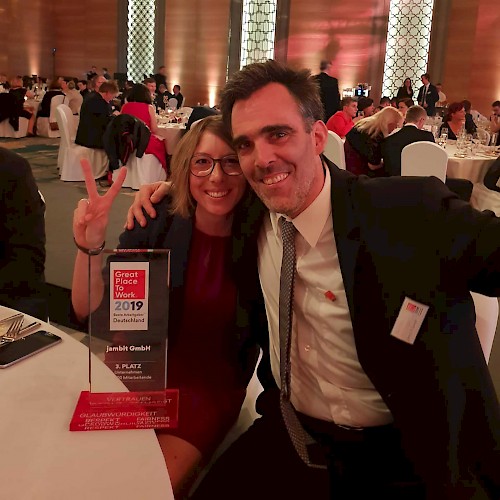 Hannah und Markus in Berlin bei Great Place To Work® Deutschland 2019