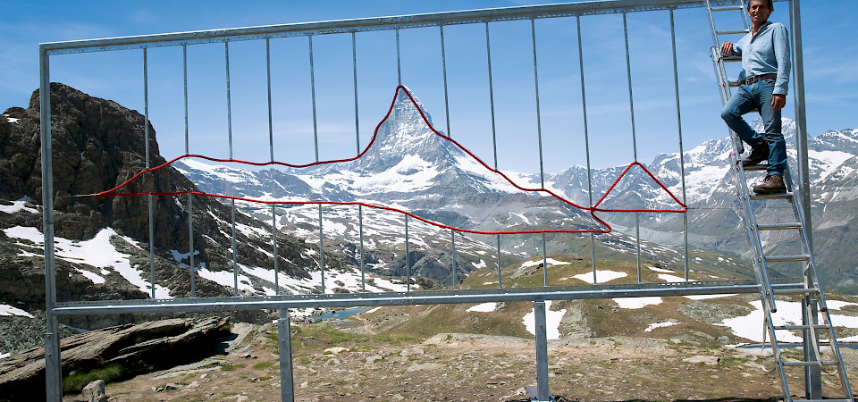 Kunstprojekt Earth Plastic View am Matterhorn, Zermatt