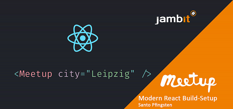 jambitee Santo Pfingsten will talk about Modern React Build-Setup