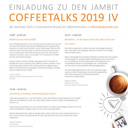 Einladung Coffeetalks